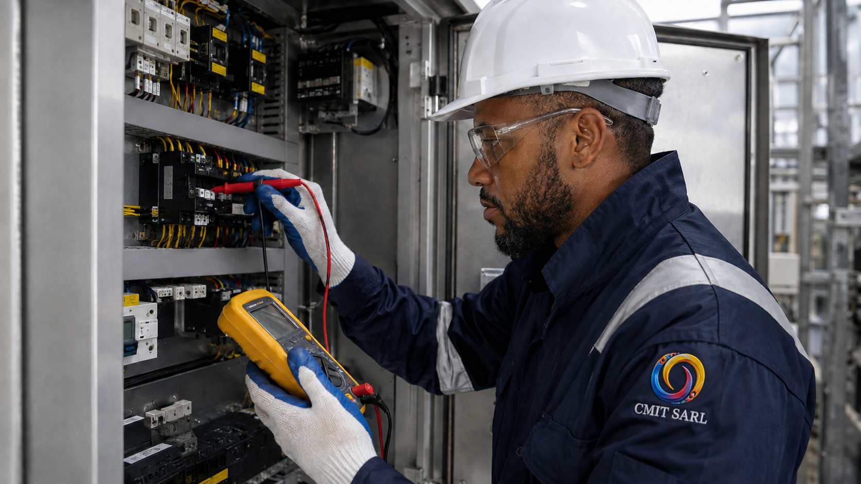Technicien réalisant un diagnostic et dépannage sur une installation industrielle