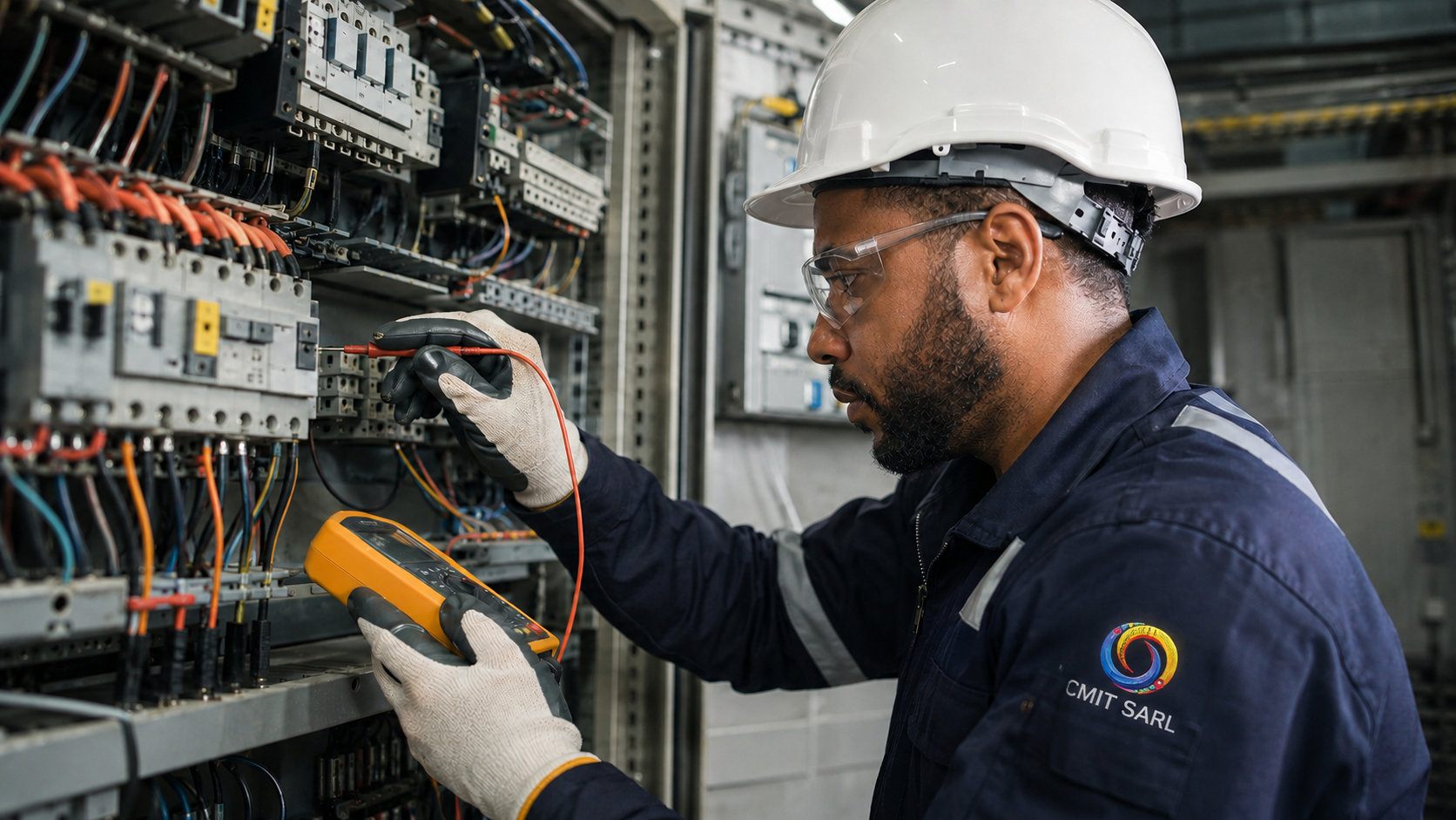 Technicien en électricité industrielle sur armoire de commande